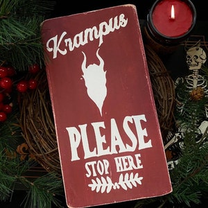 Krampus, Krampusnacht, Santa Stop Here, Primitive, Horror, Funny, Christmas, Holiday, Pagan, Yule, Halloween, Horrordays, Spooky, Witch