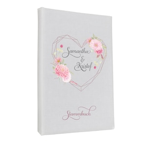 Stammbuch der Familie 'Samantha' · Familienstammbuch · Heiratsurkunde · bedruckter Leineneinband · personalisiert