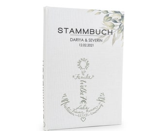 Stammbuch der Familie 'Melli' · Familienstammbuch mit Anker · Heiratsurkunde · bedruckter Leineneinband · personalisiert