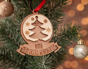 My first Christmas | cute bear | Pendant personalized | Christmas tree decorations | Christmas pendant | Christmas decorations