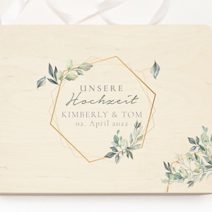 Personalisierte Erinnerungskiste Hochzeit | Holzkiste | Aufbewahrungskiste | Benita 507 | | Erinnerungsbox | Holzkiste für Eheleute |