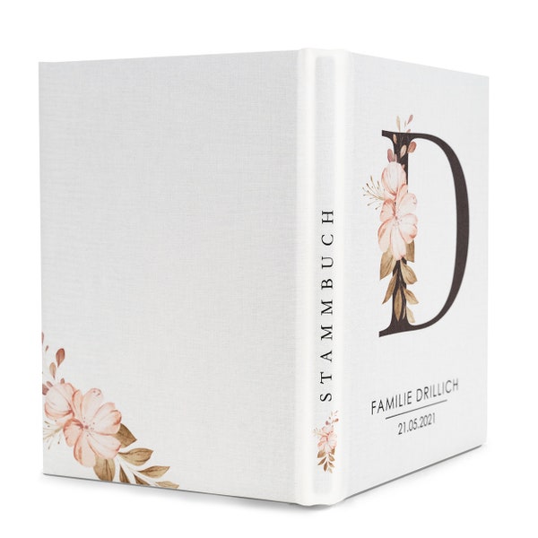 Stammbuch der Familie Leja · bedrucktes Buchbinderleinen · personalisiert · Stammbuch für die Hochzeit · Heiratsurkunde, Geburtsurkunde