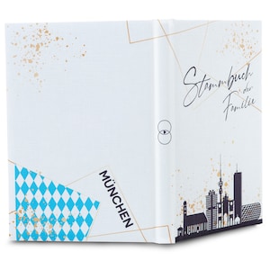 Stammbuch der Familie 'München' · Familienstammbuch Ihrer Stadt München · Heiratsurkunde · bedruckter Leineneinband · personalisiert