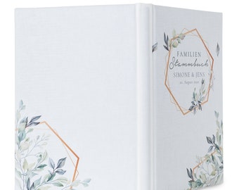 Genealogy of the Benita family · printed bookbinding linen · personalized · Genealogy for the wedding · Marriage certificate, birth certificate