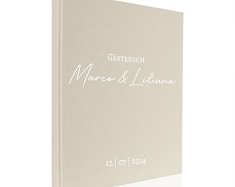 Gästebuch Hochzeit Nr. 305 | personalisiert mit Namen | verschiedene Farben | Blankoseiten