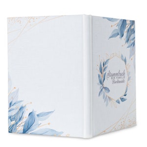 Stammbuch der Familie Thea · bedrucktes Buchbinderleinen · personalisiert · Stammbuch für die Hochzeit · Heiratsurkunde, Geburtsurkunde
