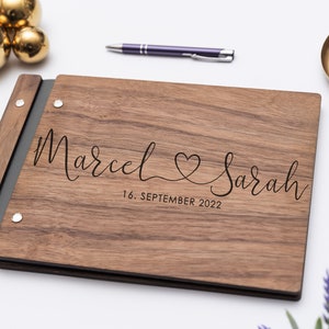 Guest book wedding No. E1 - our wedding guests - wedding guest book - family guest book - wood - different sizes - wedding ideal