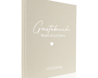 Guestbook Wedding No. 301 | personalized with name | different colors | Blank pages