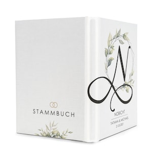 Stammbuch der Familie Ellena · bedrucktes Buchbinderleinen · personalisiert · Stammbuch für die Hochzeit · Heiratsurkunde, Geburtsurkunde