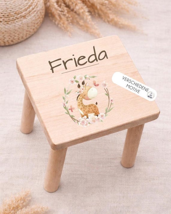 Personalized Children's Stool | Children's Chair With Animals and