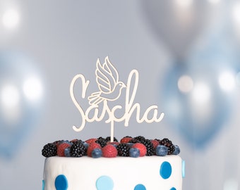 Cake Topper Communion | Baptism 'Sascha' | Confirmation cake topper | cake topper | Topper Personalized with Name | different colors