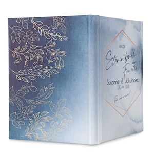 Stammbuch der Familie Dreamer · bedrucktes Buchbinderleinen · personalisiert · Stammbuch für die Hochzeit · Heiratsurkunde, Geburtsurkunde