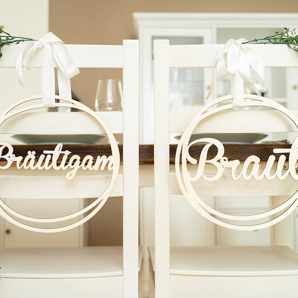 Chair sign · Chair garland for the wedding 'Karla' Bride and Groom · Wall decoration · Wedding sign couple · Bride and groom · Wedding ideal