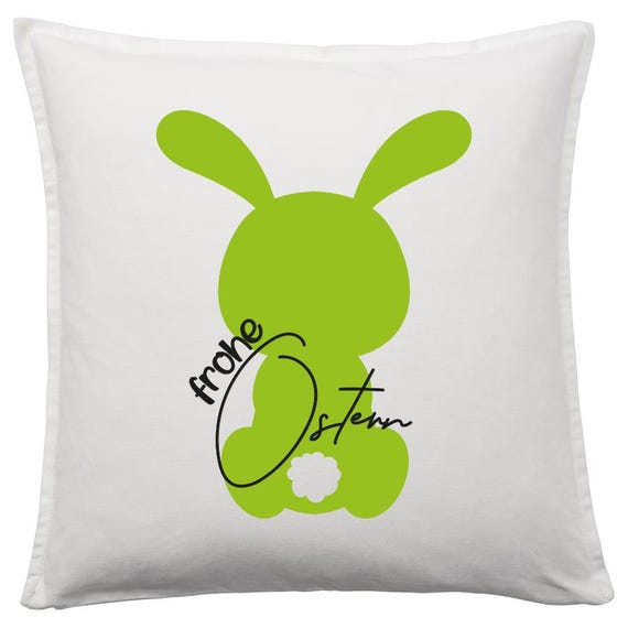 Dekokissen Ostern | Frohe Ostern Bunny | Kissenhülle mit Hase | Osterdeko Boho | Kissenbezug 40x40 cm & 50x50x cm | verschiedene Farben