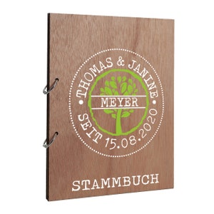Familienstammbuch aus Holz · Stammbuch für Eheurkunde, Geburtsurkunde usw. Hochzeit· Holzcover · Stammbuch der Familie Terry