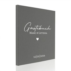 Gästebuch Hochzeit Nr. 301 personalisiert mit Namen verschiedene Farben Blankoseiten Bild 5