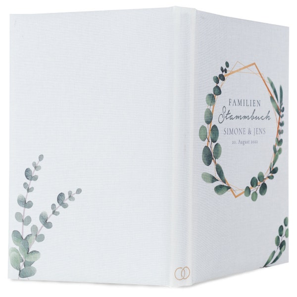 Stammbuch der Familie 'Juna' · Familienstammbuch · Heiratsurkunde · bedruckter Leineneinband · personalisiert