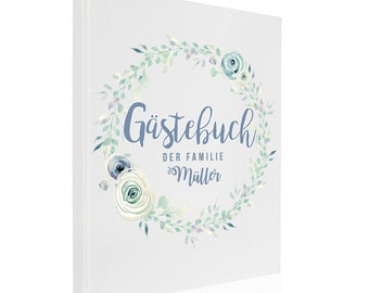 Guestbook personalized for the wedding Wedding Guest Book Wedding guests various motifs watercolor