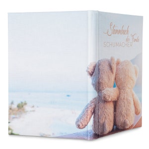 Stammbuch der Familie Teddy · bedrucktes Buchbinderleinen · personalisiert · Stammbuch für die Hochzeit · Heiratsurkunde, Geburtsurkunde ...
