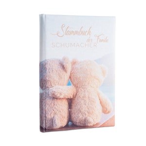 Stammbuch der Familie 'Teddy' · Familienstammbuch · Heiratsurkunde · bedruckter Leineneinband · personalisiert