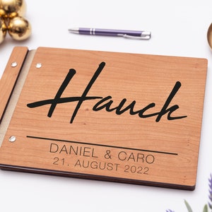 Gästebuch Hochzeit Nr. E3 - unsere Hochzeitsgäste - Hochzeitsgästebuch - Familiengästebuch - Holz - verschiedene Größen - Hochzeitideal