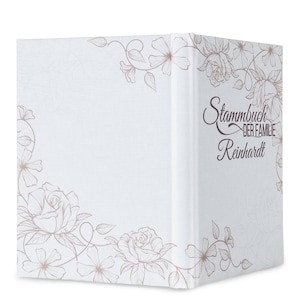 Stammbuch der Familie Bruna · bedrucktes Buchbinderleinen · personalisiert · Stammbuch für die Hochzeit · Heiratsurkunde, Geburtsurkunde