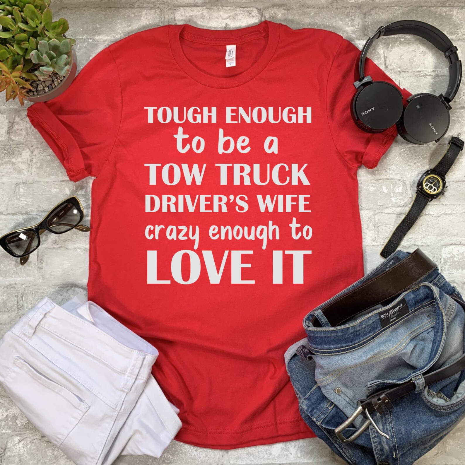 Tough Enough To Be A Tow Truck Driver s Wife T shirt Etsy