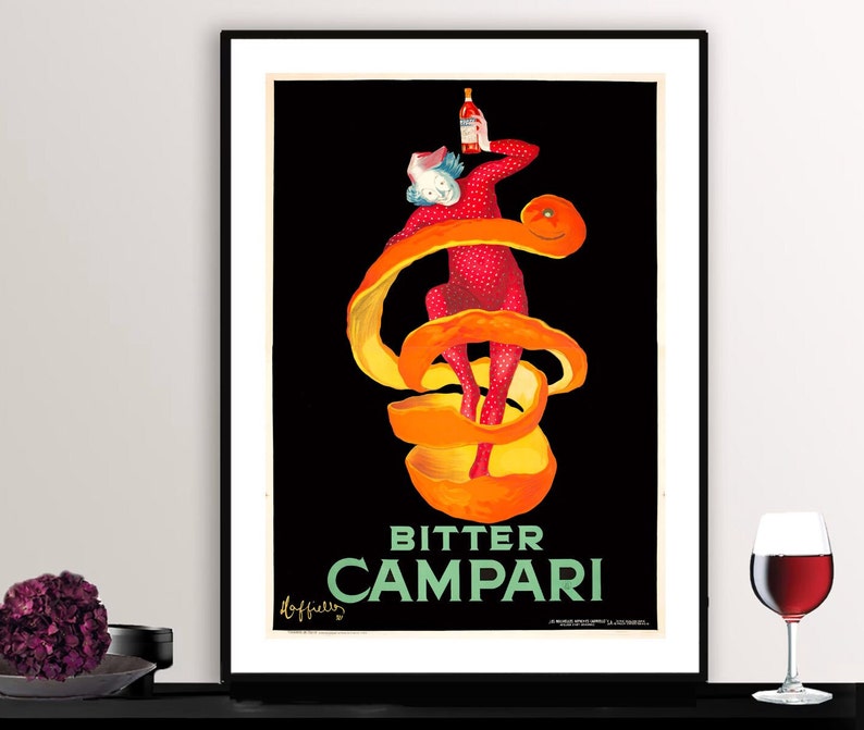 Poster Manifesto Locandina Pubblicità Stampa Vintage Aperitivo Campari 50x70 Cm