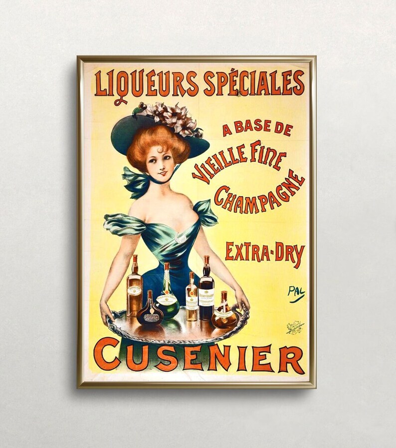POSTER Haute Qualité 60x80cm - Affiche Vintage "FEUILLANTINE LIQUEUR LIMOGES RIQT" - Décor Rétro