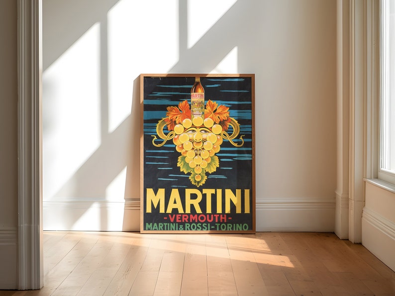 VINTAGE martini & Rossitorino Art Print Poster, 1900s French Antique