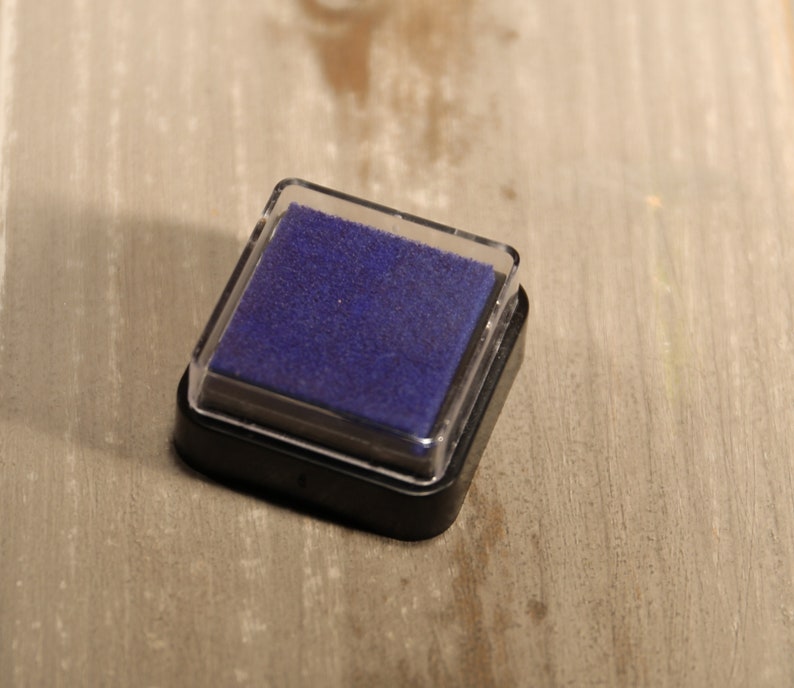 Stamp cushion blue
