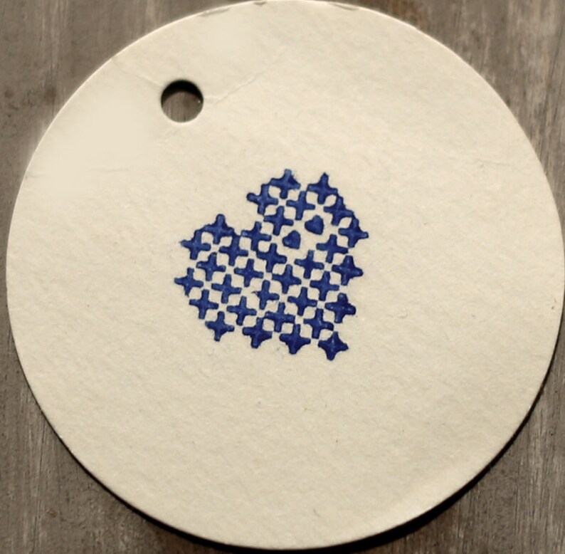 Stamp cushion blue