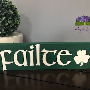 Irish Failte sign welcome Ireland wood sign free shipping