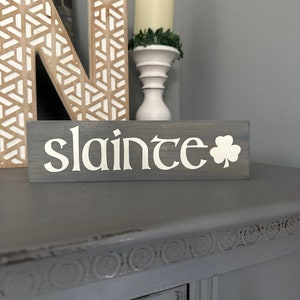 Slainte Irish Wood Sign: St. Patrick&#39;s Day Shelf Decor