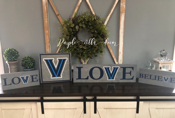 Love Villanova Wood Painted Sign Home Decor Nova Fan Wall - Villanova Home Decor Love Villanova Wood Painted Sign Home Decor Nova Fan Wall - Villanova Home Decor