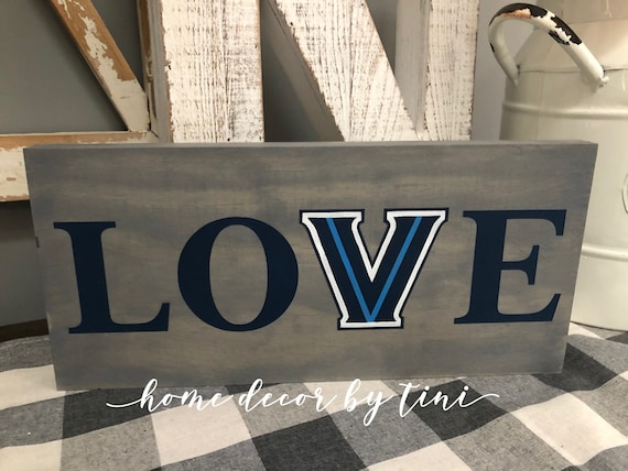 Love Villanova Hand Painted Plaque Home Decor Gift Sign For - Villanova Home Decor Love Villanova Hand Painted Plaque Home Decor Gift Sign For - Villanova Home Decor