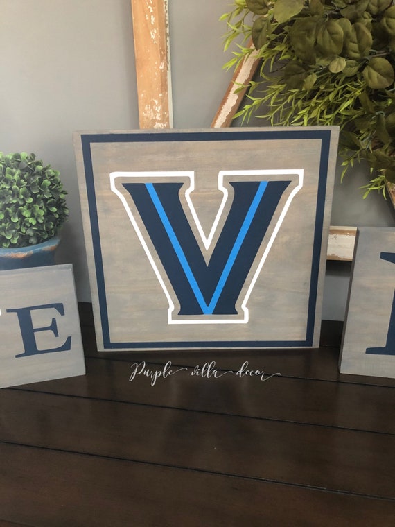 Villanova V Hand Painted Plaque Home Decor Gift Sign For Wall - Villanova Home Decor Villanova V Hand Painted Plaque Home Decor Gift Sign For Wall - Villanova Home Decor