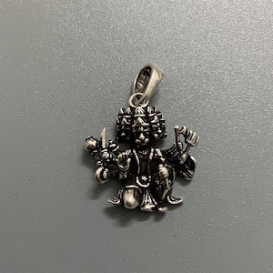 Hanuman pendant in sterling silver, panchmukhi Hanuman pendant, 5 face hanuman pendant, Vanara God pendant, Shiva&#39;s Avatar, 925