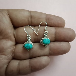 Turquoise Earrings, 92.5% Sterling Silver, Labradorite Earrings, Amethyst Earrings, Dangle Earrings, Garnet Earrings, Tiger Eye Earrings
