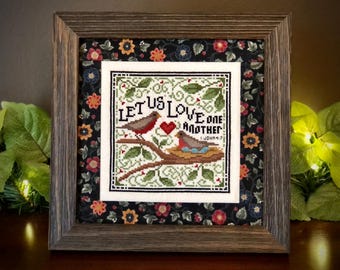 Let Us Love One Another Cross Stitch Pattern