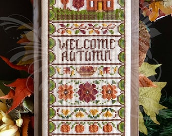 Autumn Band Sampler Cross Stitch Pattern