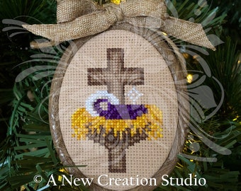 Nativity Cross Ornament Pattern