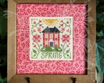 Spring Square Cross Stitch Pattern