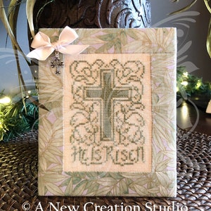 He Is Risen Cross Stitch Pattern