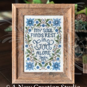 My Soul Finds Rest Cross Stitch Pattern