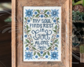 My Soul Finds Rest Cross Stitch Pattern