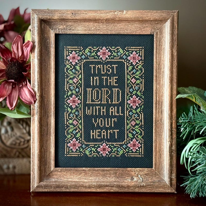 Cross Stitch Bible Verse - Etsy