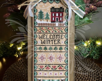 Winter Band Sampler Cross Stitch Pattern