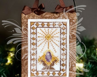 Prince Of Peace Nativity Cross Stitch Ornament Pattern