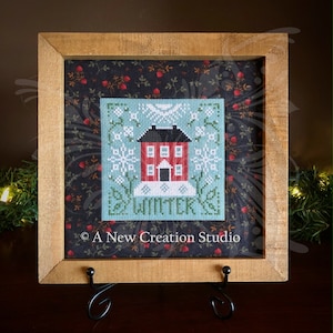 Seasonal Square Series - Autumn, Winter, Spring & Summer Cross Stitch ...